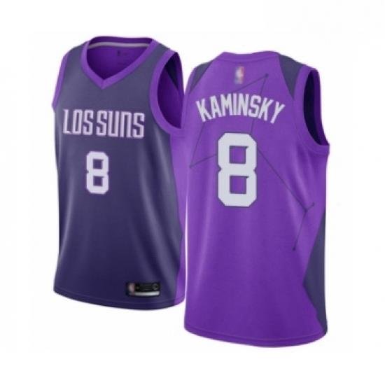 Mens Phoenix Suns 8 Frank Kaminsky Authentic Purple Basketball Jersey City Edition