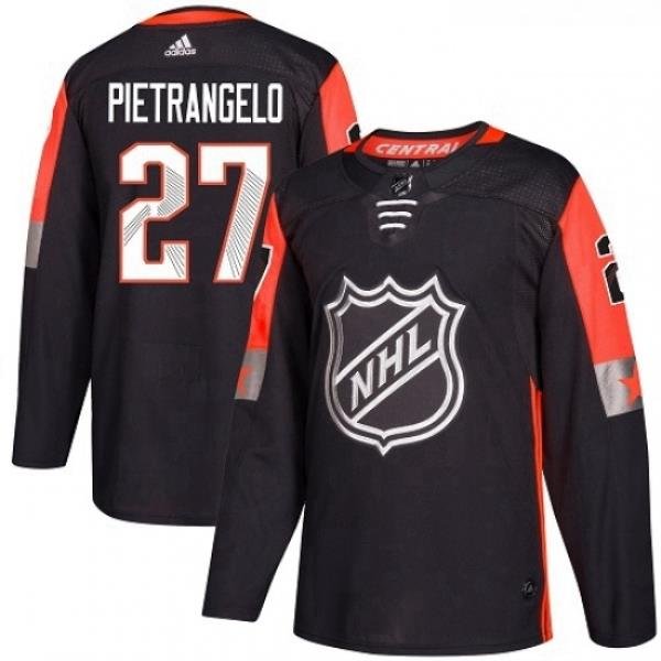 Youth Adidas St Louis Blues 27 Alex Pietrangelo Authentic Black 2018 All Star Central Division NHL Jersey