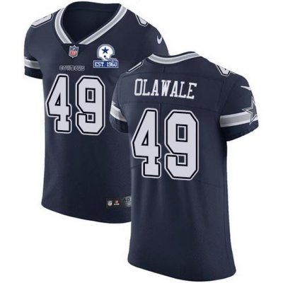 Nike Cowboys 49 Jamize Olawale Navy Blue Team Color Men Stitched With Established In 1960 Patch NFL Vapor Untouchable Elite Jersey