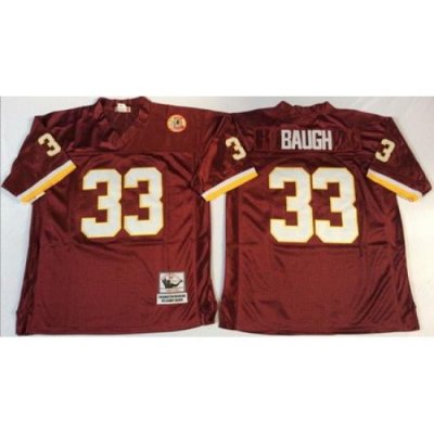 Mitchell&Ness Redskins 33 Sammy Baugh Red Throwback Stitched NFL Jersey