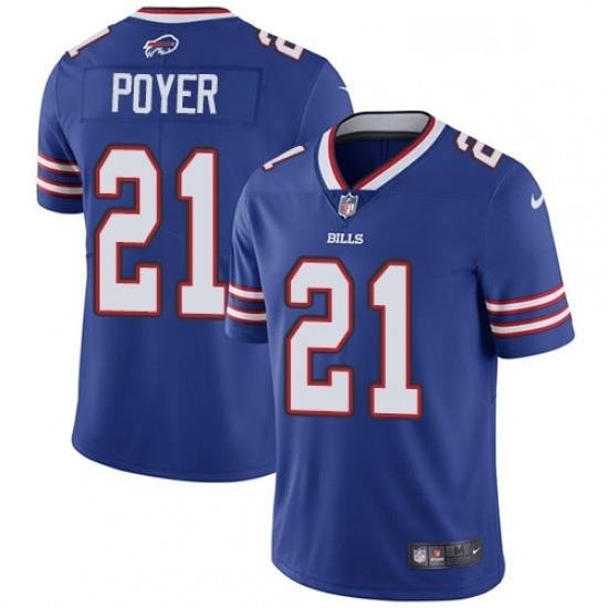 Mens Nike Buffalo Bills 21 Jordan Poyer Royal Blue Team Color Vapor Untouchable Limited Player NFL Jersey