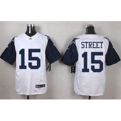 Nike Cowboys #15 Devin Street White Mens Stitched NFL Elite Rush Jerseys