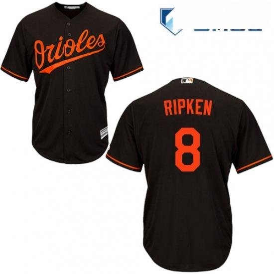 Mens Majestic Baltimore Orioles 8 Cal Ripken Replica Black Alternate Cool Base MLB Jersey