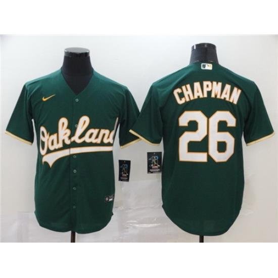 Athletics 26 Matt Chapman Green 2020 Nike Cool Base Jersey