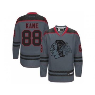 Chicago Blackhawks #88 Patrick Kane Charcoal Cross Check Fashion Stitched NHL Jersey