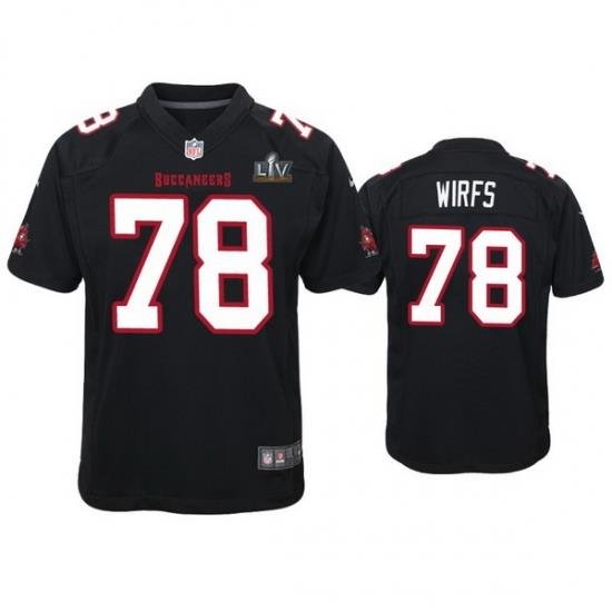 Youth Tristan Wirfs Buccaneers Black Super Bowl Lv Game Fashion Jersey