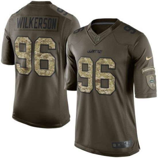 Mens New York Jets 96 Muhammad Wilkerson Nike Green Salute To Service Limited Jersey