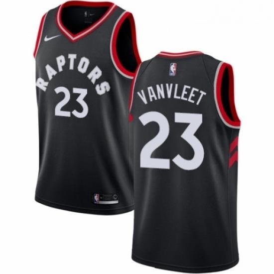 Mens Nike Toronto Raptors 23 Fred VanVleet Authentic Black NBA Jersey Statement Edition