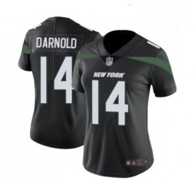 Womens NeW York Jets 14 Sam Darnold Black Alternate Vapor Untouchable Limited Player Football Jersey