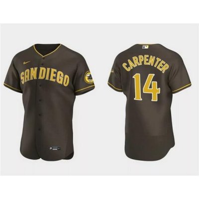 Men San Diego Padres 14 Matt Carpenter BroWn Flex Base Stitched Baseball Jersey