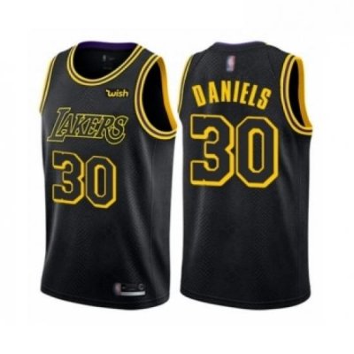 Youth Los Angeles Lakers 30 Troy Daniels Swingman Black Basketball Jersey City Edition