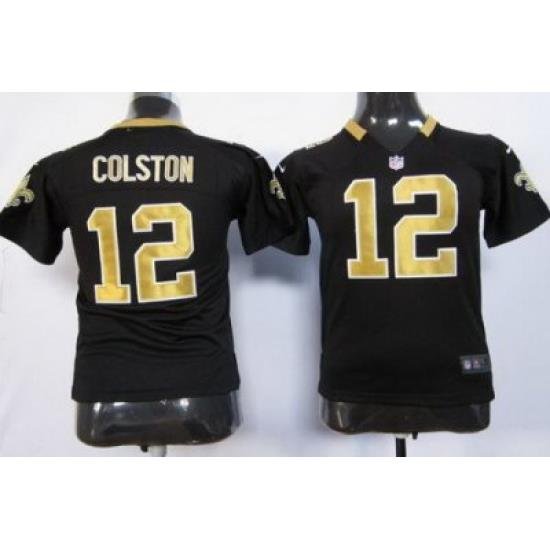 Youth Nike New Orleans Saints #12 Marques Colston Black Nike NFL Jerseys