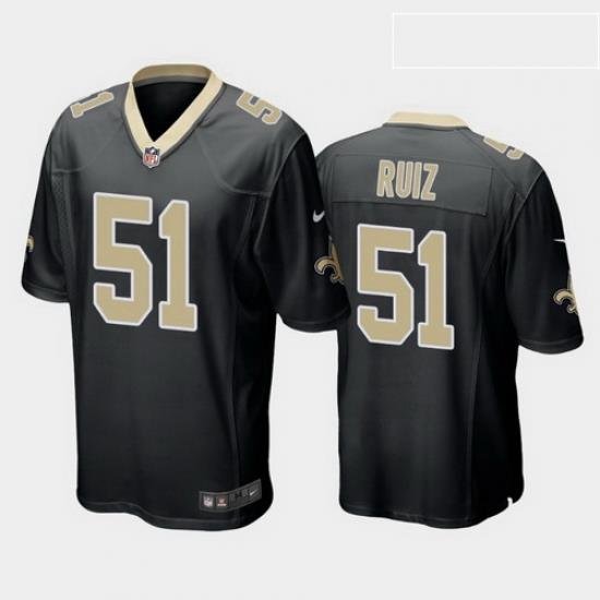 men cesar ruiz new orleans saints black game jersey