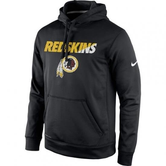 NFL Mens Washington Redskins Nike Black Kick Off Staff Performance Pullover Hoodie