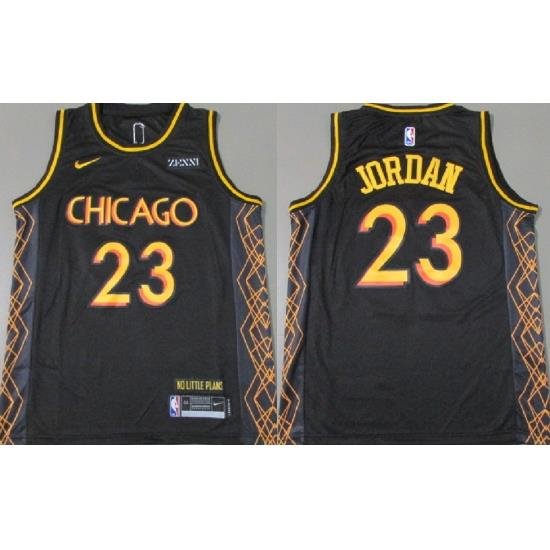 Chicago Bulls 23 Michael Jordan Black 2021 City Edition Nike Swingman Jersey