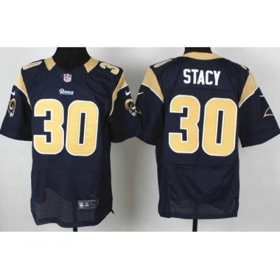 Nike St. Louis Rams 30 Zac Stacy Blue Elite NFL Jersey