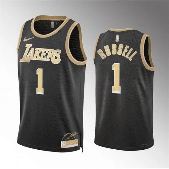 Men Los Angeles Lakers 1 D 27Angelo Russell Black 2024 Select Series Stitched Basketball Jersey