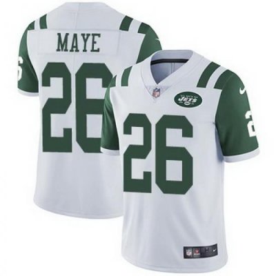 Nike Jets Marcus Maye White Vapor Untouchable Limited Jersey