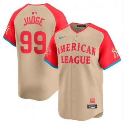 Men American League 99 Aaron Judge Cream 2024 All Star Limited Stitched Jersey