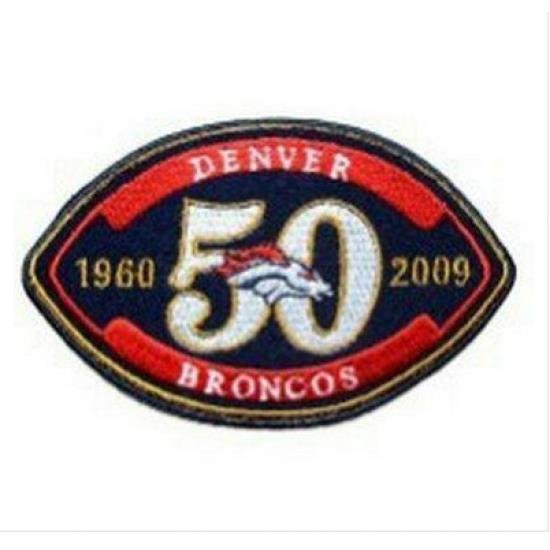 Stitched Denver Broncos 50th Anniversary Jersey Patch