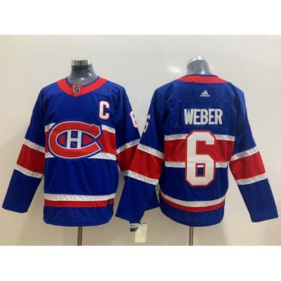 Montreal Canadiens 6 Shea Weber Blue 2020 21 Reverse Retro Ad