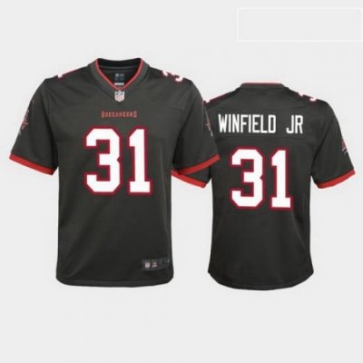 youth antoine winfield jr. tampa bay buccaneers pewter alternate game jersey