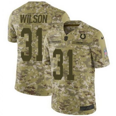 Nike Colts #31 Quincy Wilson Camo Mens Stitched NFL Limited 2018 Salute To Service Jersey