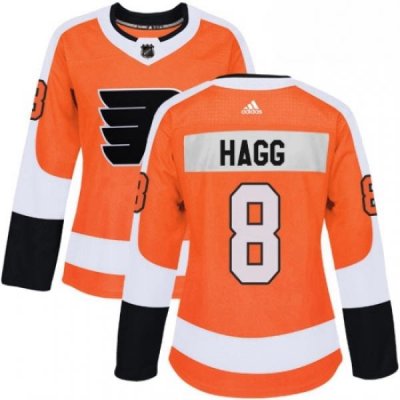 Womens Adidas Philadelphia Flyers 8 Robert Hagg Premier Orange Home NHL Jersey