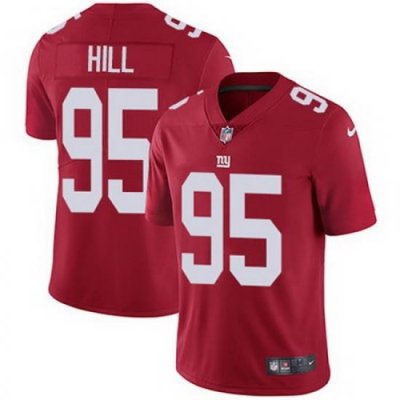 Nike Giants #95 B J Hill Red Alternate Mens Stitched NFL Vapor Untouchable Limited Jersey