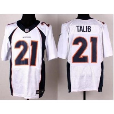 Nike Denver Broncos 21 Aqib Talib White Elite NFL Jersey