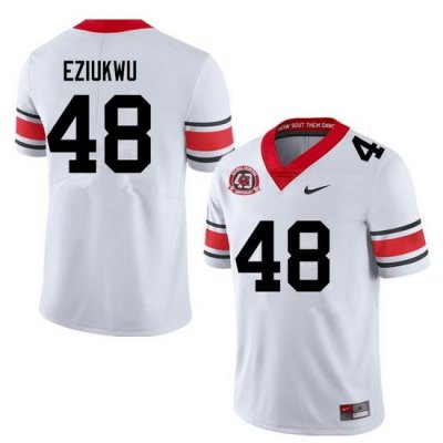 Men #48 Austine Eziukwu Georgia Bulldogs College Football Jerseys Sale-40th Anniversary