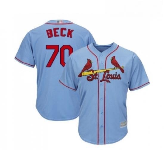 Youth St Louis Cardinals 70 Chris Beck Replica Light Blue Alternate Cool Base Baseball Jersey