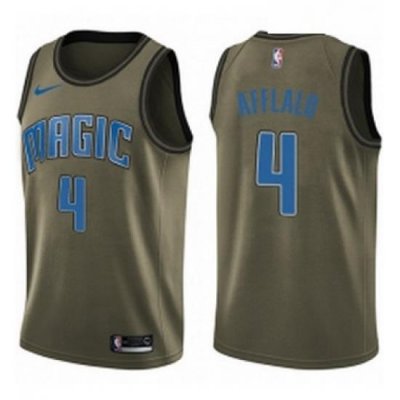 Youth Nike Orlando Magic 4 Arron Afflalo Swingman Green Salute to Service NBA Jersey