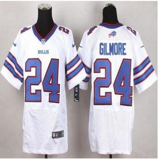 New Buffalo Bills #24 Stephon Gilmore White Men Stitched NFL New Elite Jersey