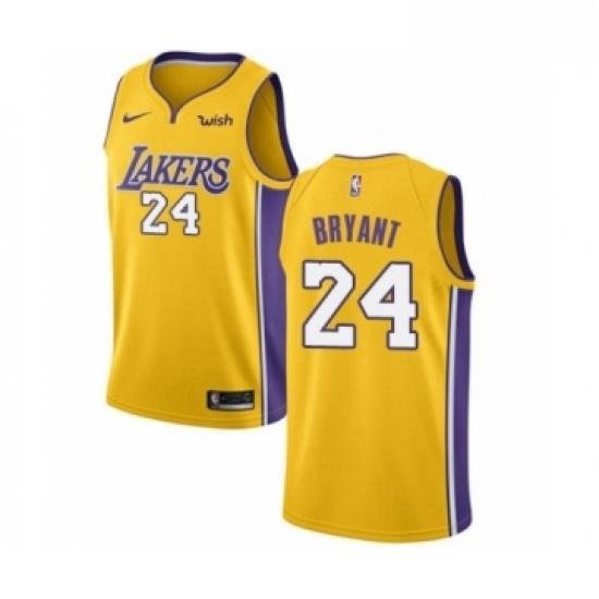 Youth Los Angeles Lakers 24 Kobe Bryant Swingman Gold Home Basketball Jersey Icon Edition