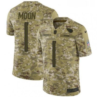 Mens Nike Tennessee Titans 1 Warren Moon Limited Camo 2018 Salute to Service NFL Jersey