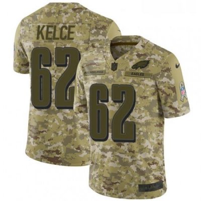 Youth Nike Philadelphia Eagles 62 Jason Kelce Limited Camo 2018 Salute to Service NFL Jersey