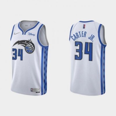 Men Orlando Magic 34 Wendell Carter Jr  White Stitched Swingman Jersey