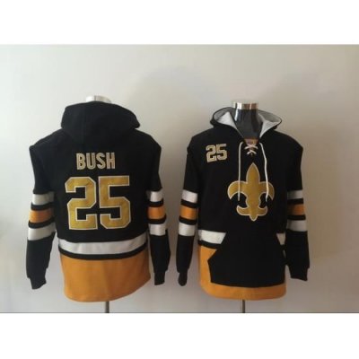 Men Nike New Orleans Saints Reggie Bush 25 NFL Winter Thick Hoodie