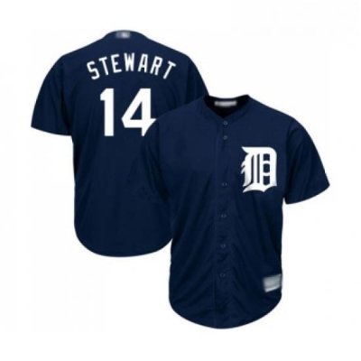 Youth Detroit Tigers 14 Christin Stewart Replica Navy Blue Alternate Cool Base Baseball Jersey