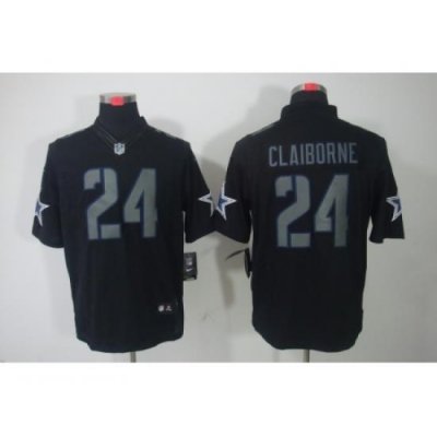 Nike Dallas Cowboys 24 Morris Claiborne Black Limited Impact NFL Jersey