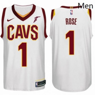 Nike NBA Cleveland Cavaliers 1 Derrick Rose Jersey 2017 18 New Season White Jersey