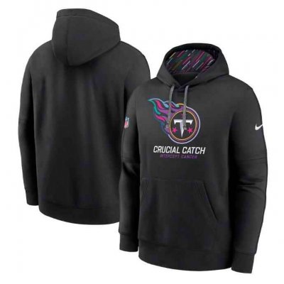 Men's Tennessee Titans Black 2024 Crucial Catch Club Pullover Hoodie