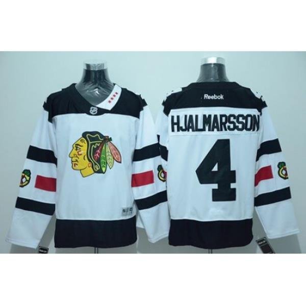 Blackhawks #4 Niklas Hjalmarsson White 2016 Stadium Series Stitched NHL Jersey