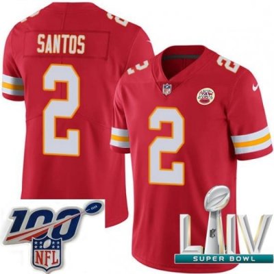 2020 Super Bowl LIV Youth Nike Kansas City Chiefs #2 Cairo Santos Red Team Color Vapor Untouchable Limited Player NFL Jersey