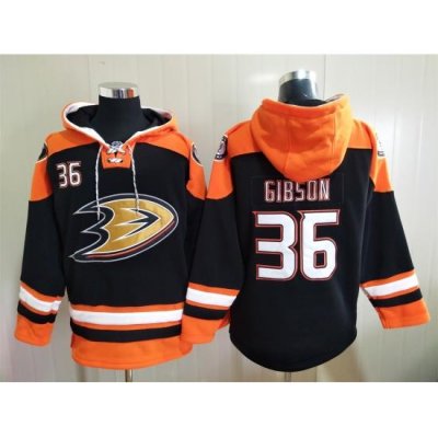 Men Anaheim Ducks John Gibson 36 Blue Stitched NHL Hoodie