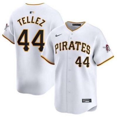 Men Pittsburgh Pirates 44 RoWdy Tellez White Home Limited Stitched Baseball Jersey