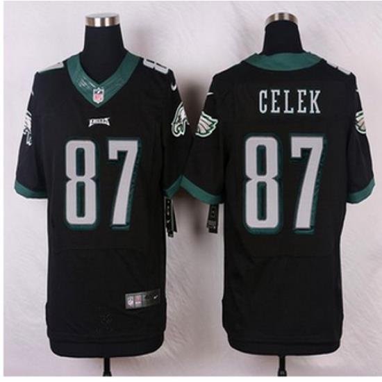 NEW Philadelphia Eagles #87 Brent Celek Black Alternate Mens Stitched NFL Elite Jersey