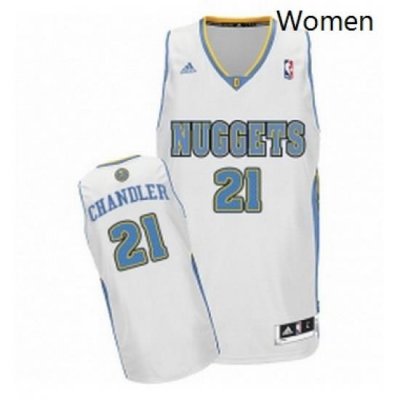 Womens Adidas Denver Nuggets 21 Wilson Chandler Swingman White Home NBA Jersey