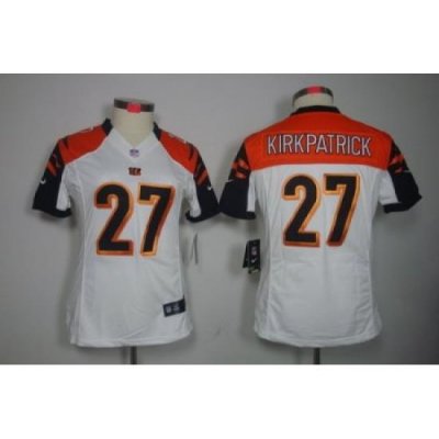 Women Nike Cincinnati Bengals #27 Dre Kirkpatrick White Color Limited Jerseys